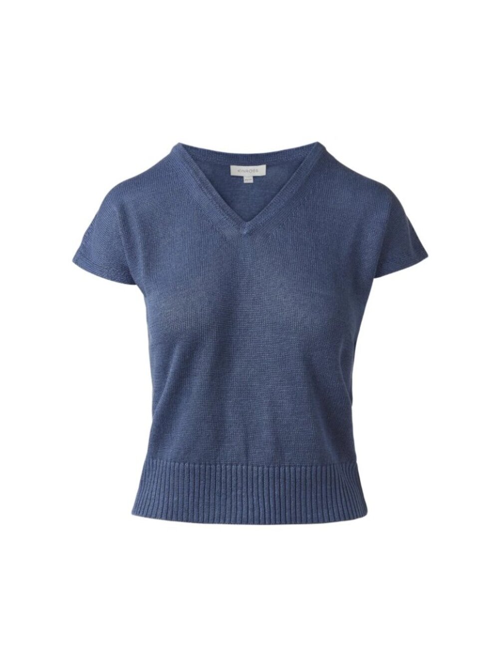 Kinross Cashmere Cap Sleeve V Neck